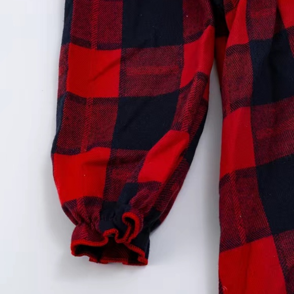 Sweet smocked red and black plaid Christmas tree dress - Picture 8 of 8